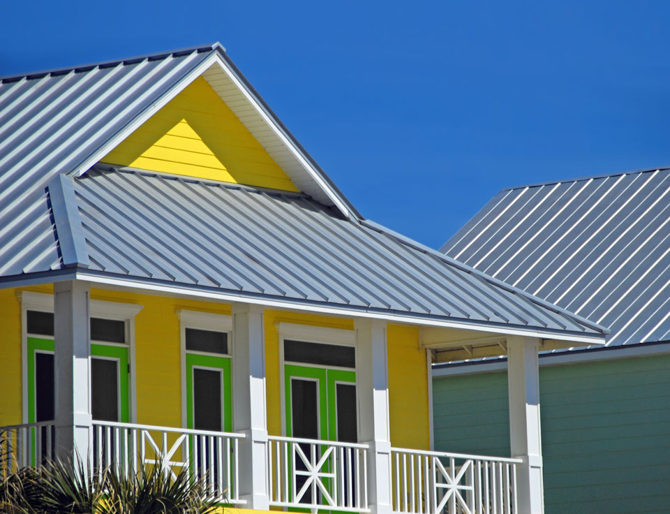 Yellow green coastal home