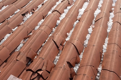 Hail damaged roof